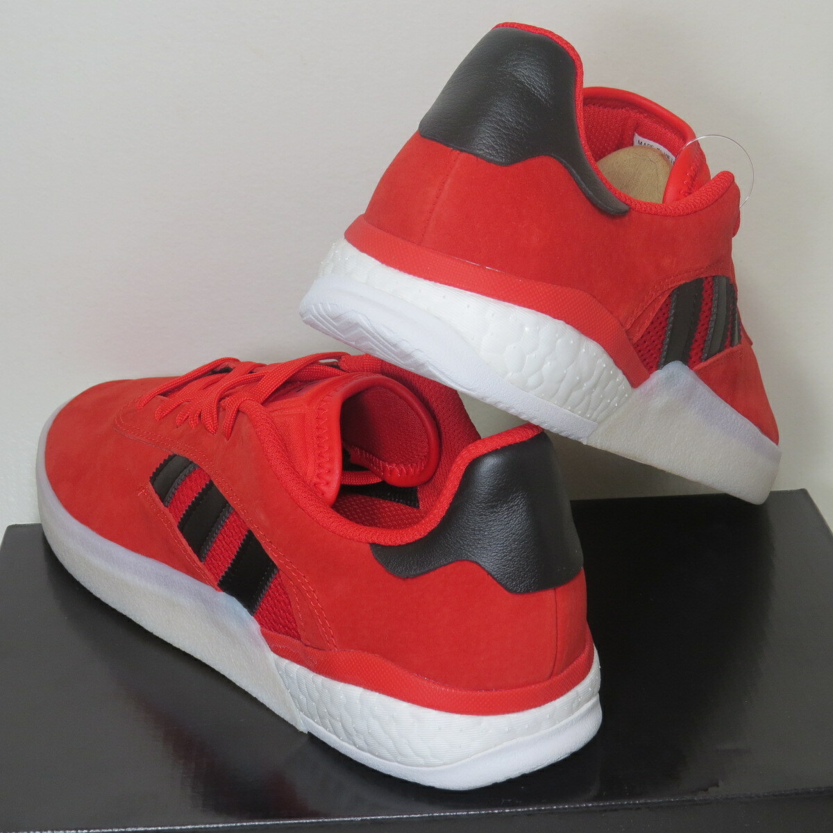 adidas 3ST.004 BOOST Suede Skateboarding Shoe Red Black FY0500
