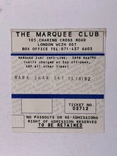 Mark Shaw Then Jerico Ticket Original The Marquee Club London 15th Aug 1992