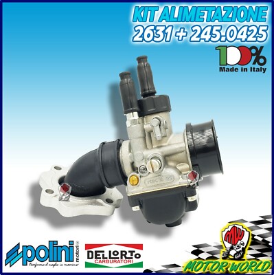 Vergaser PHBG 19 DELL'ORTO + Ansaugstutzen POLINI für YAMAHA AXIS 50