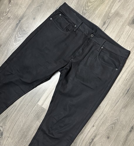 Jeans G-Star Raw Uomo 3301 Dritto Regular Tapered Fit Nero Taglia 38 X 36 - Foto 4 di 12