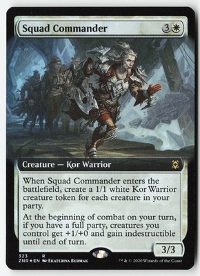 Squad Commander (Extended Art) #323 (Foil) (NM) Zendikar Rising ZNR Magic MTG