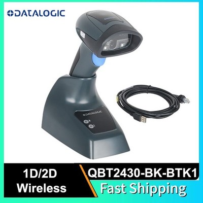Datalogic QuickScan QBT2430-BK-BTK1 Bluetooth 2D Imager Barcode Scanner w/ Base
