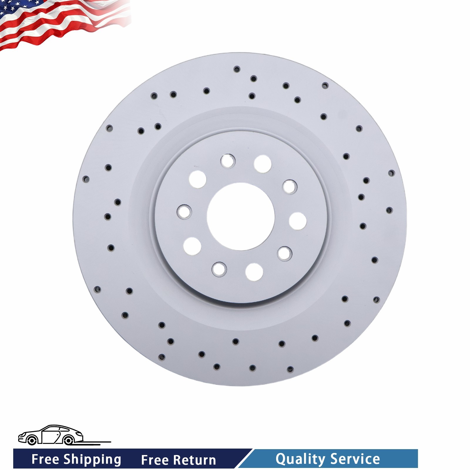 2X Floating Rear Discs 670035019 Fit Maserati Ghibli Quattroporte 17-21