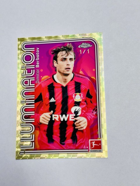 2025-26 Topps Chrome Bundesliga Dimitar Berbatov Illumination Superfractor 1/1