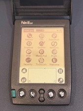 Palm Pilot III xe, stylus, Graffiti cards, CDROM, serial cable  USB adapter