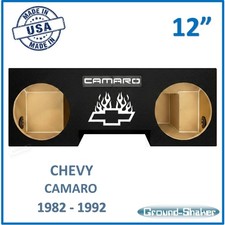 Chevy Camaro 1982-1992 12" Dual Sub Box Ground-Shaker Subwoofer Enclosure White