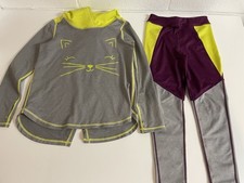Tea Collection Meow sport hoodie set; hoodie size 8, leggings size 7