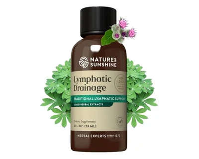 AS SHOWN Nature’s Sunshine Lymphatic Drainage Liquid for Detox, Bloat Relief & Immune 2Oz