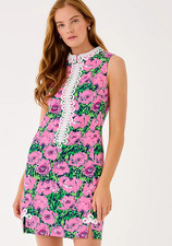 NWT Lilly Pulitzer Cleodora Stretch Shift Dress Low Tide Navy Florrie, Size !!