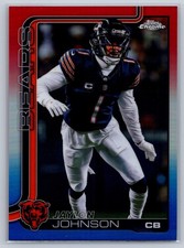 2025 Topps Chrome # 57 Jaylon Johnson Red White Blue Chicago Bears