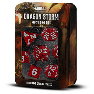 Fanroll by MDG 7-Set Silicone: Dragon Scales: Red Dragon Scales