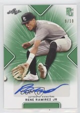 2021 Leaf Perfect Game National Showcase Green 9/10 Rene Ramirez Jr Auto 0b2