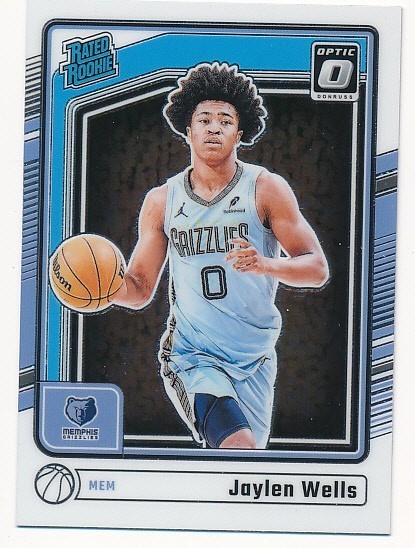 JAYLEN WELLS 2024-25 DONRUSS OPTIC RATED ROOKIE #252 RC GRIZZLIES MINT