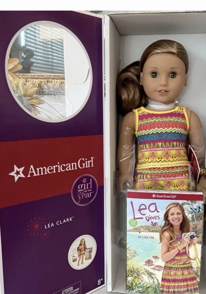 "Muñeca y libro Lea Clark 2016 American Girl GOTY 18"" NUEVO EN CAJA SELLADO! ¡Raro! Foto 2 de 4