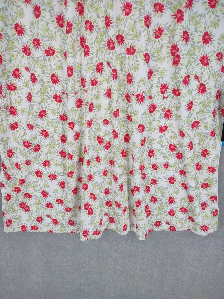 Polo de golf PGA Tour Air Flux Top XXL blanco floral 1/4 cremallera manga corta preppy Foto 4 de 4