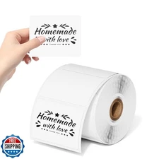 Phomemo 3"x2" Thermal Labels Roll - 1240 PCS Label Stickers for Small Busines