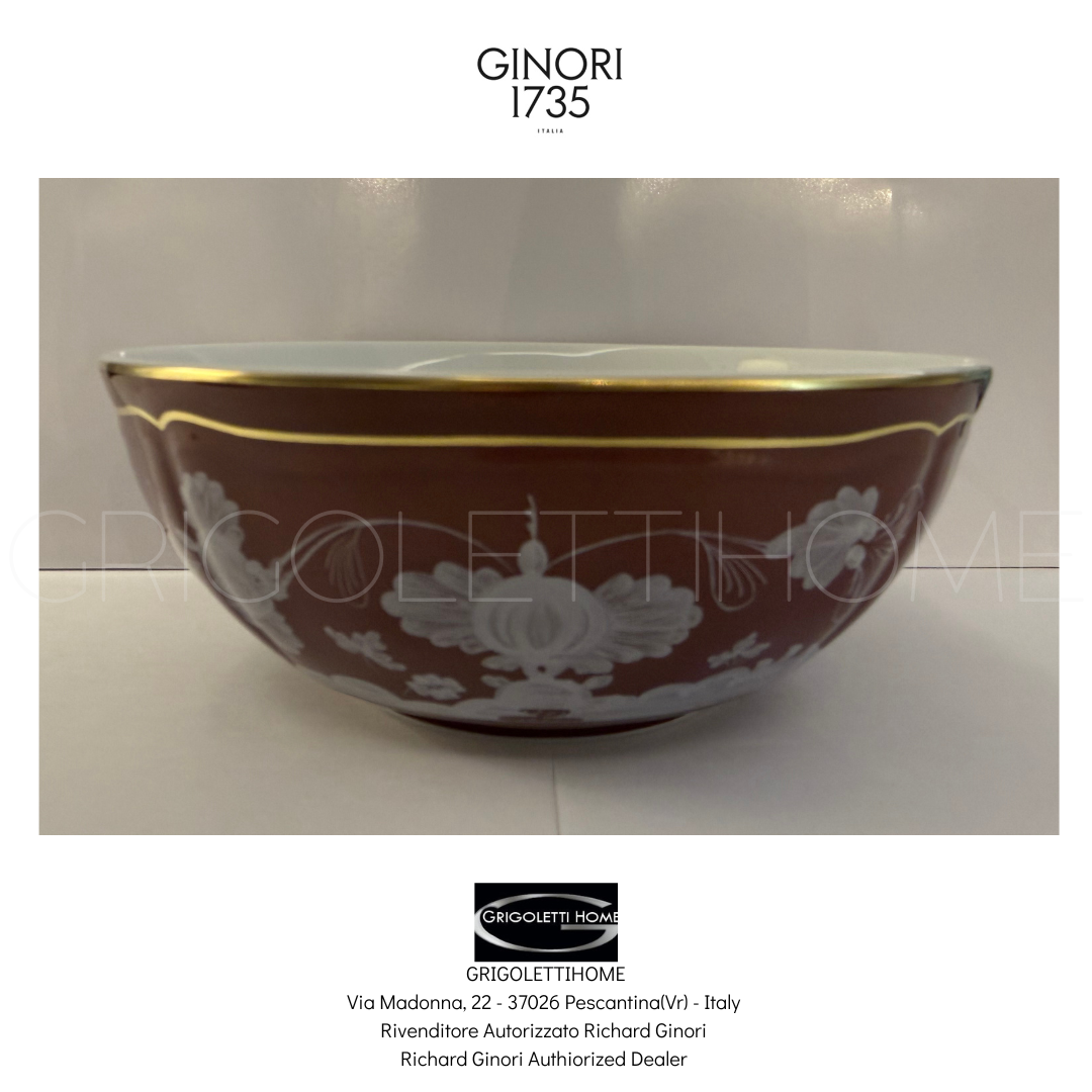 Richard Ginori - Bowl Oriente Italiano Castagna Ø Cm 17 / In 6.69 / Cc 600