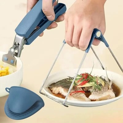 Silikon Zange Luft Friteuse Clip für Kochplatte Geschirrheber Haltegriff Küche NEU
