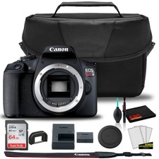 Canon Rebel T7 DSLR Camera Body  Bag  Sandisk 64GB Card  More