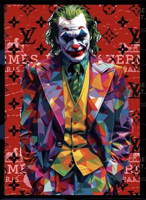Joker - Death NYC Signed Graffiti Pop Art Print w COA 15.6x17.7ins  (45x32cm)