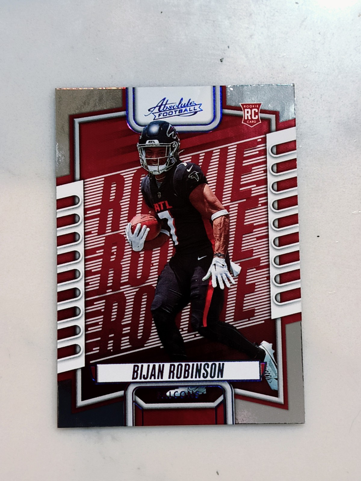 2023 Panini Absolute #106 Bijan Robinson Blue Parallel 