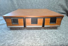 Vintage Add n Stac Cassette Tape Storage Drawer Organizer 42 Tape Woodgrain