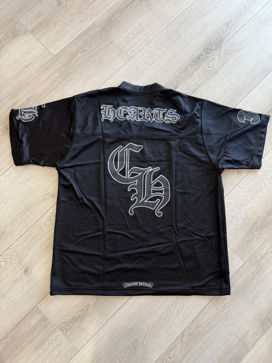 希少Chrome Hearts stadium mesh l/s jersey Chrome Hearts Mesh Stadium Football Jersey Black Men's - US