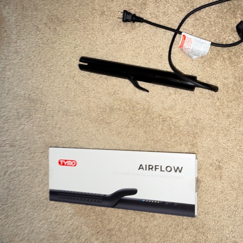 TYMO Airflow 2-in-1 Hair Straightener & Curler Styling Tool, Electric, Black