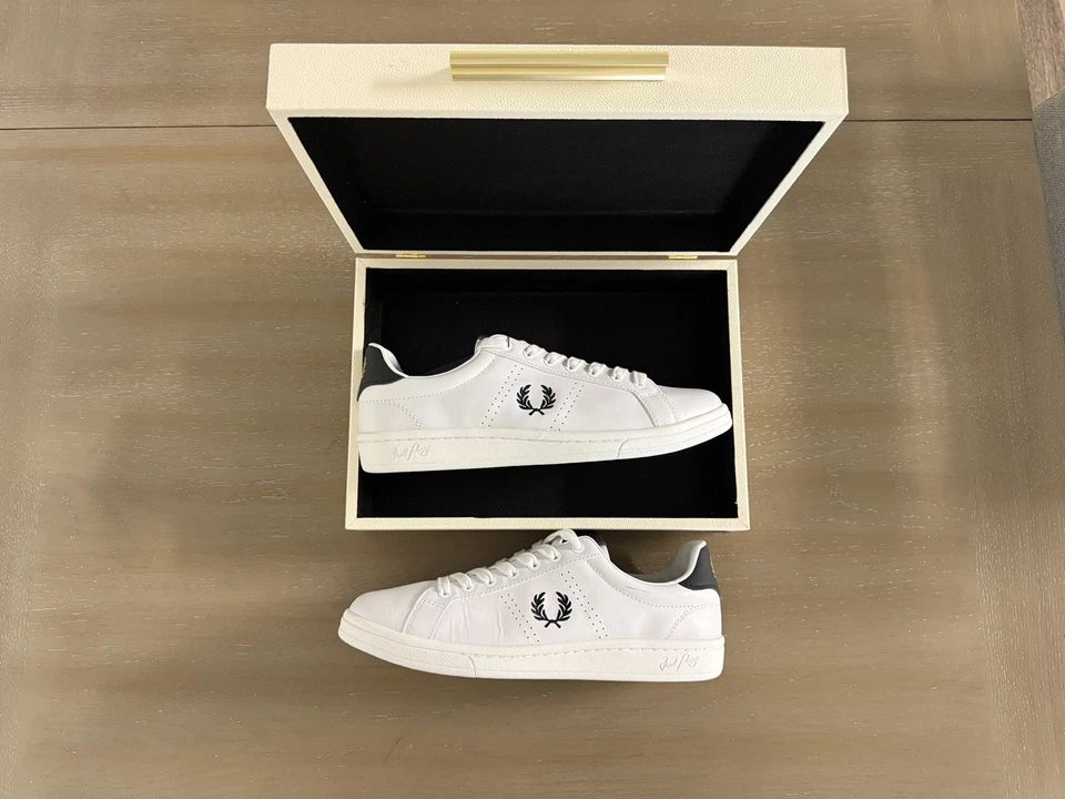 Fred Perry Men’s Sneakers White With Logo Size 8 - Image 3 of 4