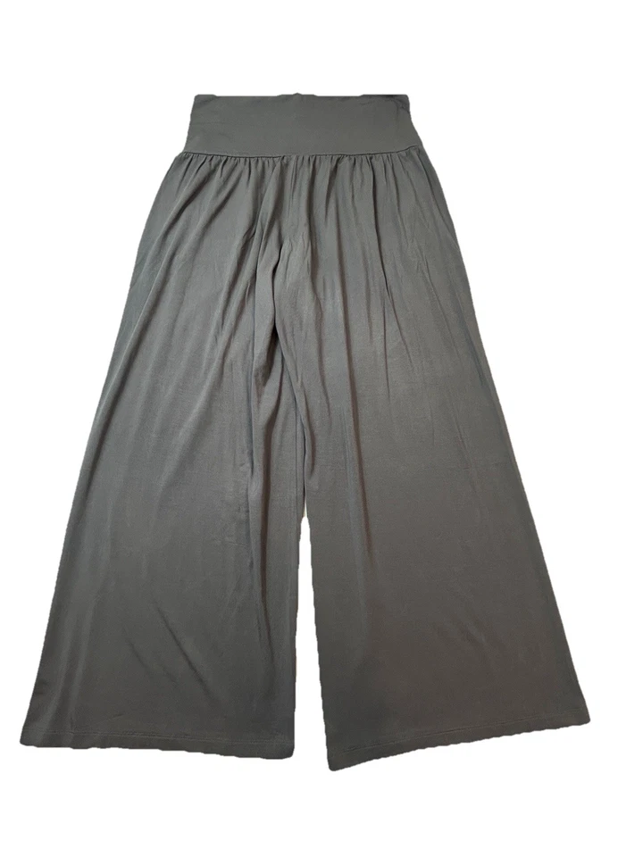 Pantalones de pierna ancha Athleta Studio para mujer XL gris modal spandex Pull On Lounge Foto 2 de 4