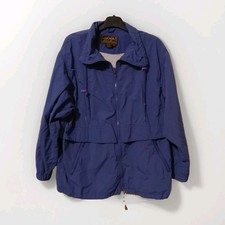 VINTAGE 90's Eddie Bauer Jacket Mens M Blue Shell Windbreaker Vented Lightweight