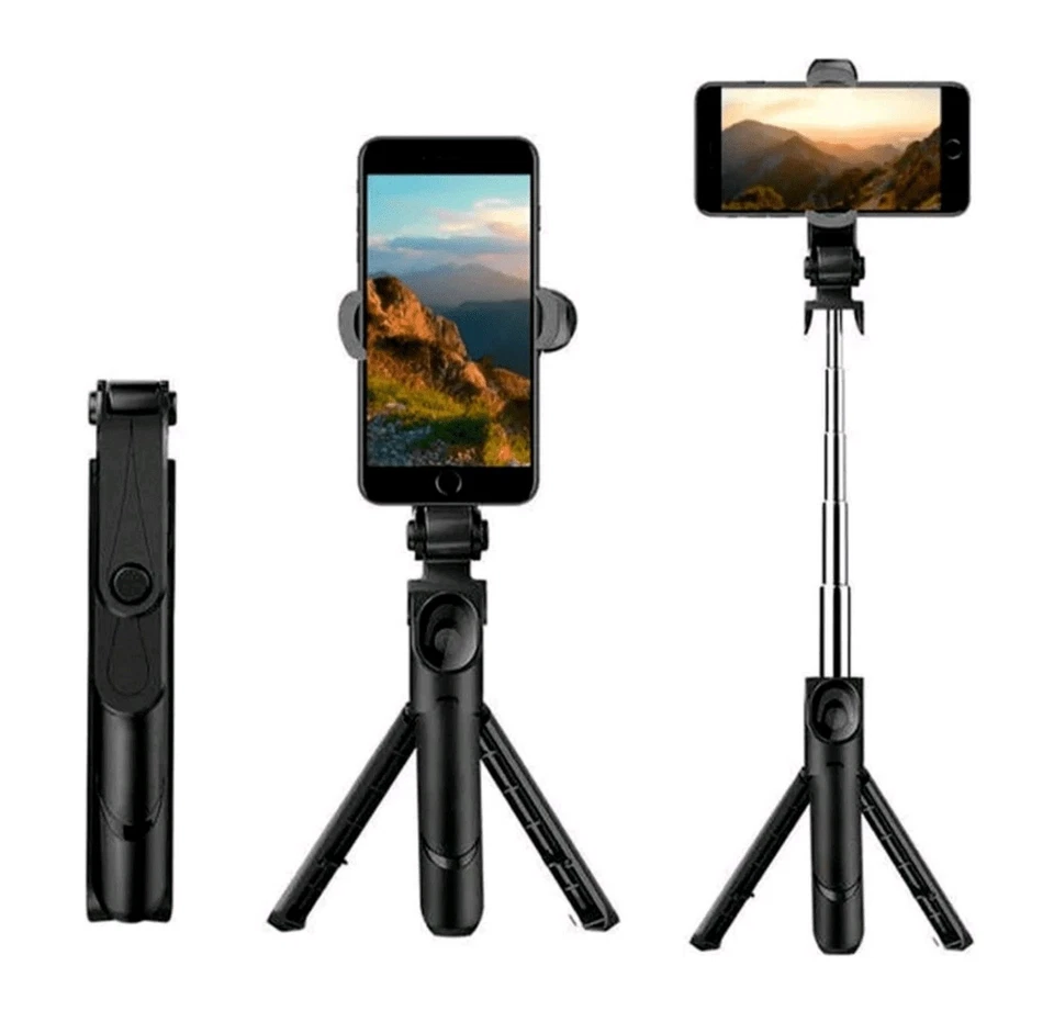 Trípode Monopie Palo Selfie Extensible + Control Remoto Bluetooth Desmontable Gira 360° Foto 3 de 4