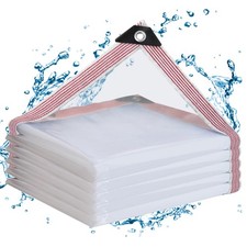 Teloni impermeabili trasparenti 4x6 piedi copertura antipioggia giardino esterno con occhielli