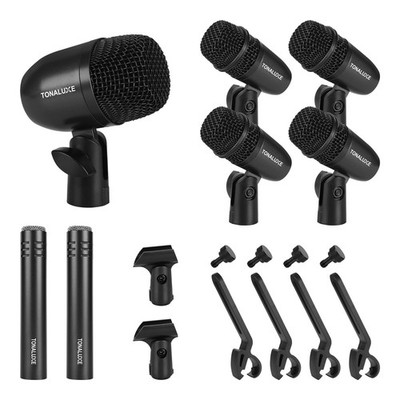 Complete 7-Piece Drum Mic Kit with Carry Case