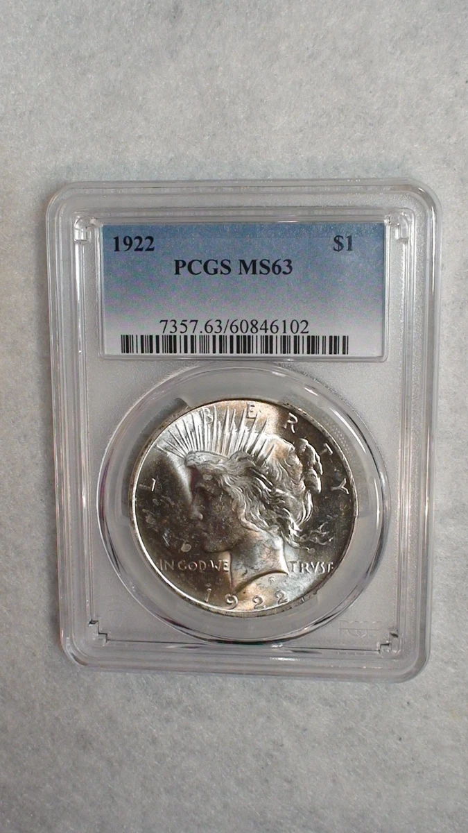 1922年 ピースダラーPCGS MS63 $1 1922 $1 Peace Dollar PCGS MS63, MS63 - PCGS Auction Prices