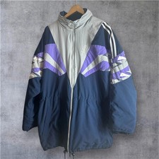 Vintage Adidas Originals Padded Coat L | 90s Y2K Trefoil Winter Jacket