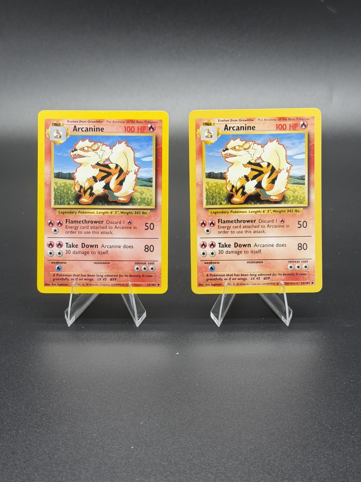 1999 Pokemon Base Set Arcanine 23/102 Uncommon Unlimited LP WOTC