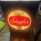*RARE*  Vintage Hanging 3D Schaefer Lighted Beer Sign And Clock 15”x13”x8” 🔥