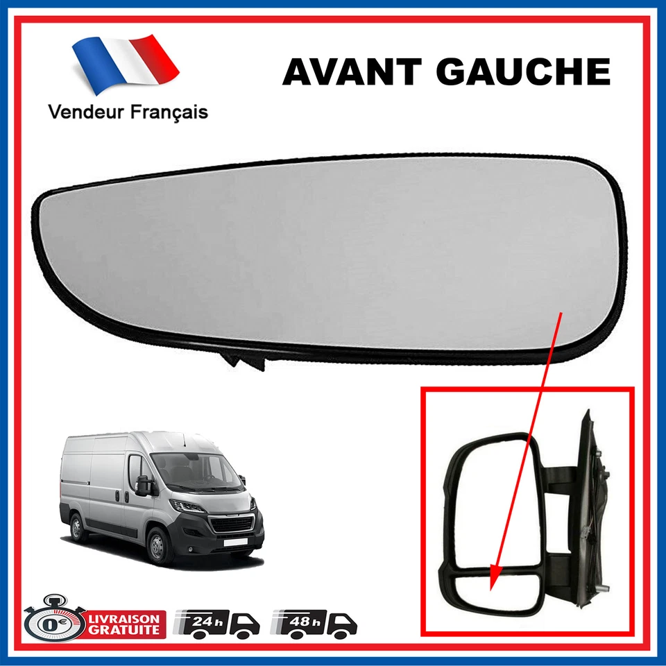Petite Glace de Rétroviseur Avant Gauche pour Jumper 3 Ducato 3 Boxer 3 = 8151LP - Photo 1/4