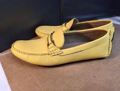 AMALI Distinctly Special Briggs-040 Yellow Driving Moccasin Loafer Men Sz 10 