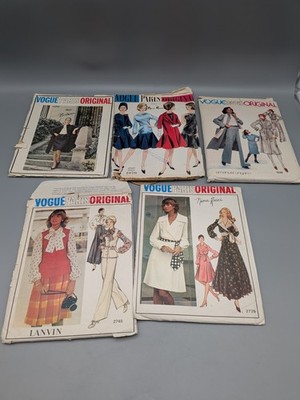 5x Vogue Paris original Patterns Schnittmuster | 50er / 60er / 70er Jahre 