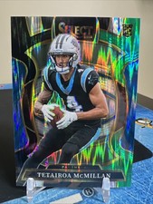 2025 Select Concourse Tetairoa McMillan #44 Green & Black Shock Prizm