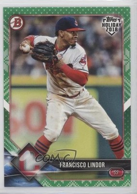 2018 Topps Holiday Bowman Green Sweater 38/99 Francisco Lindor #TH-FL fm0
