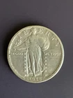 1918-D 25C Standing Liberty Quarter gently circulated, NICE