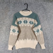 Alafoss Pullover Damen Größe M Beige Scandi Lopi Wolle Icewool Island