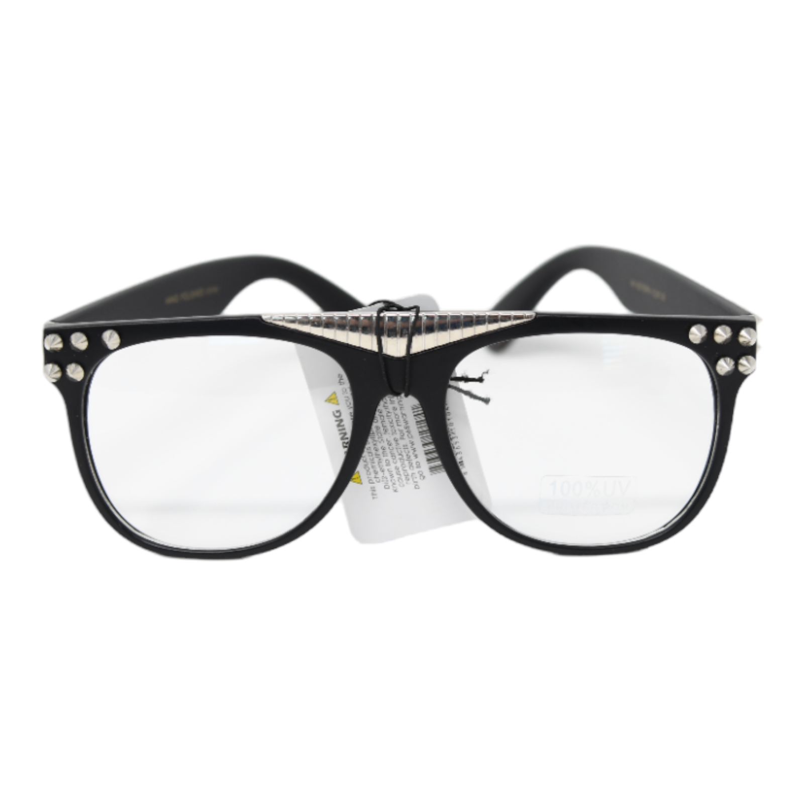 Sunglasses Fashion UV400 Protection Women Black Frame Clear Lens