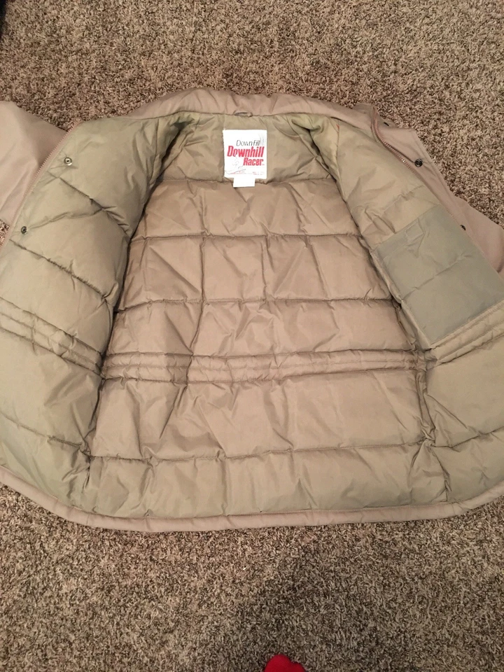 Chaqueta de esquí acolchada de relleno de descenso vintage de los 80 para hombre talla pequeña Foto 2 de 4