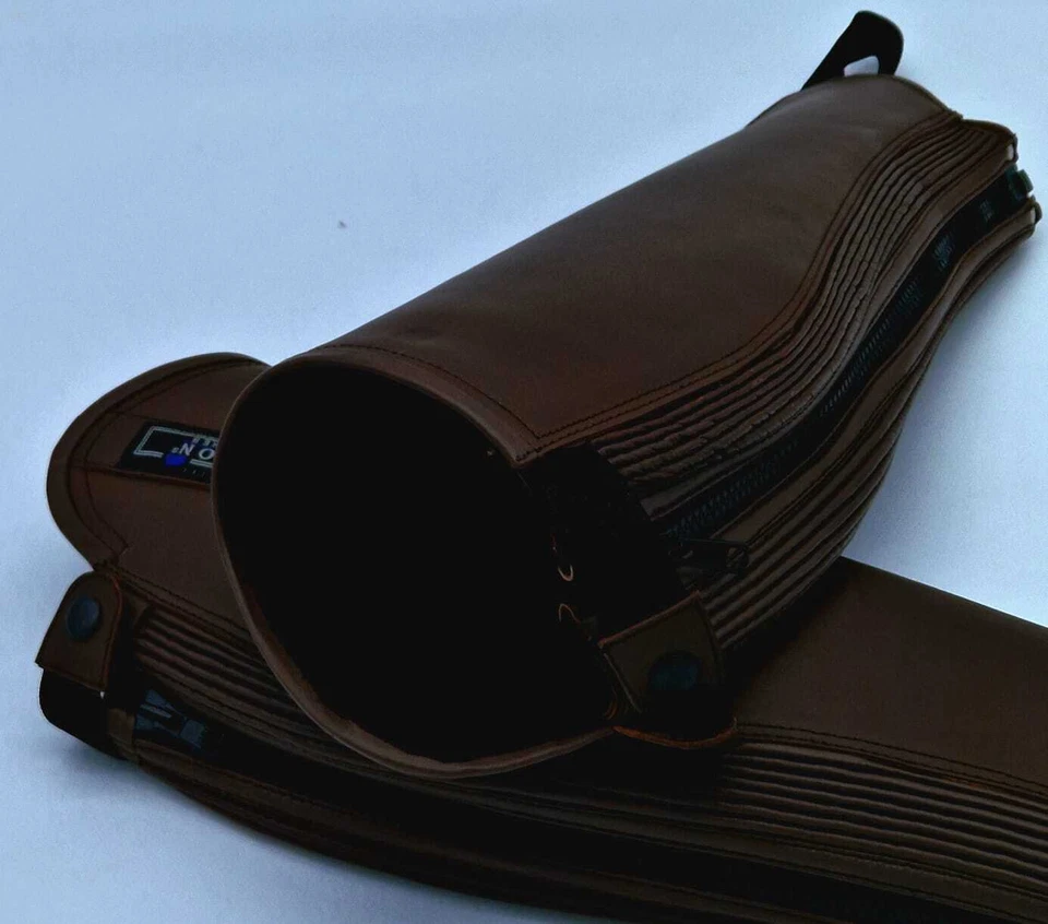 Chaps Reitchaps Lederschäfte XXL XXXL 4 XL Braun Leder Schaft Lederschaps Tysons - Bild 2 von 4