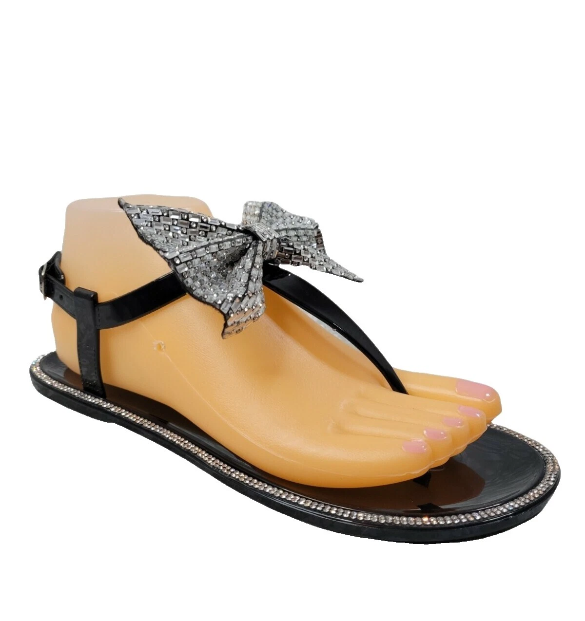 Sandalias para mujer negras de bambú