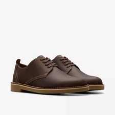 Clarks Mens BNIB Shoes SHEPTON LOW Beeswax Leather Various Sizes